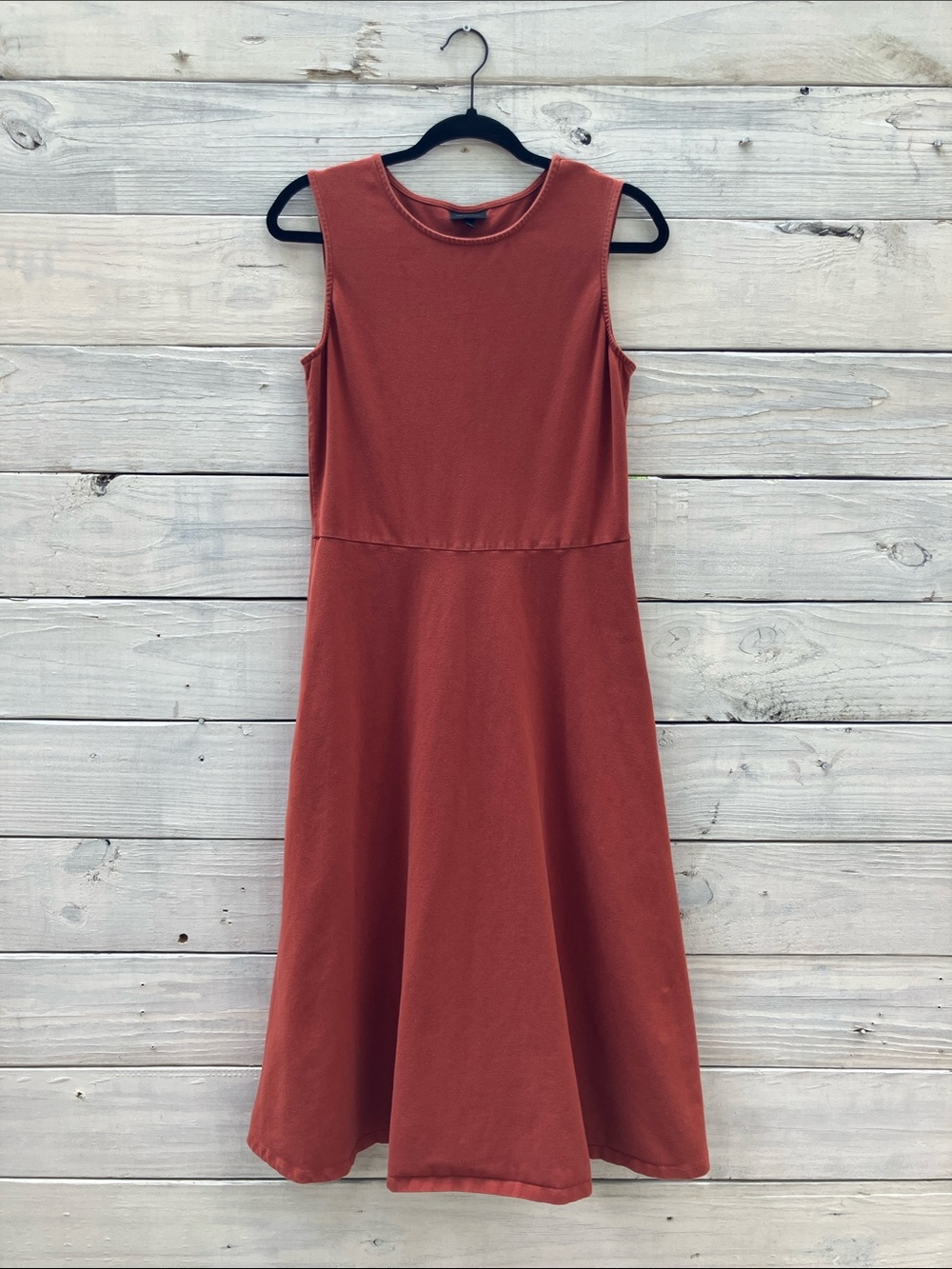 Who What Wear Burnt Orange Sleeveless Comfortable Classic Dress S